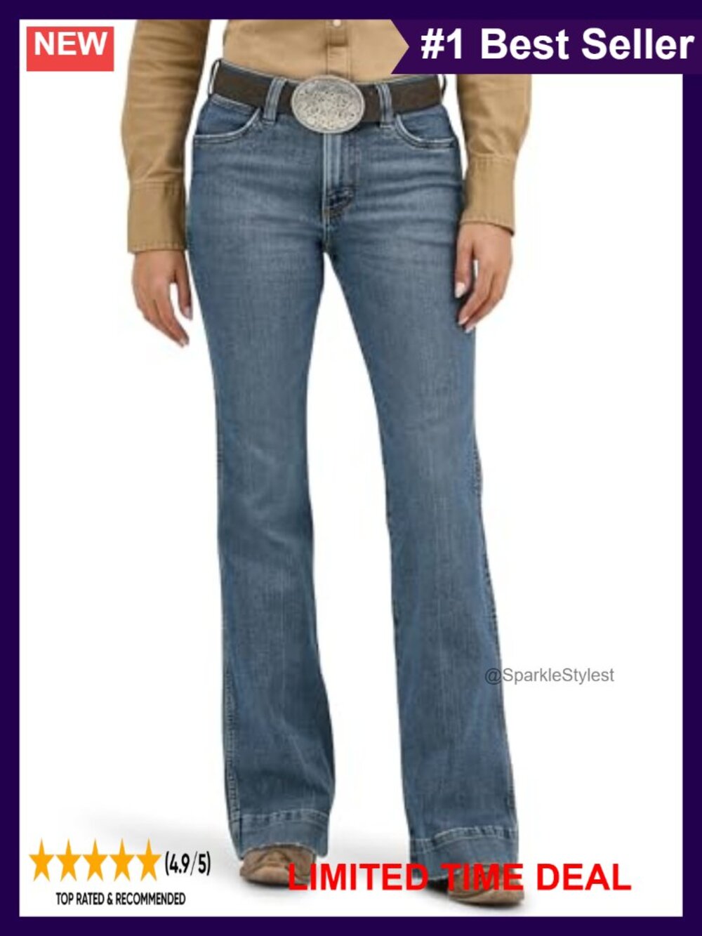 High Waisted Trouser Jeans Slim Fit Wide Leg Sustainable Denim